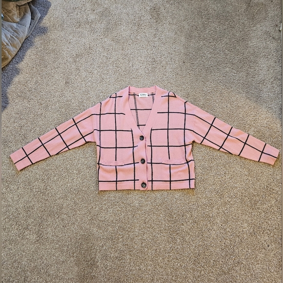 27 Miles Windowpane Cardigan Size Small - Picture 5 of 6